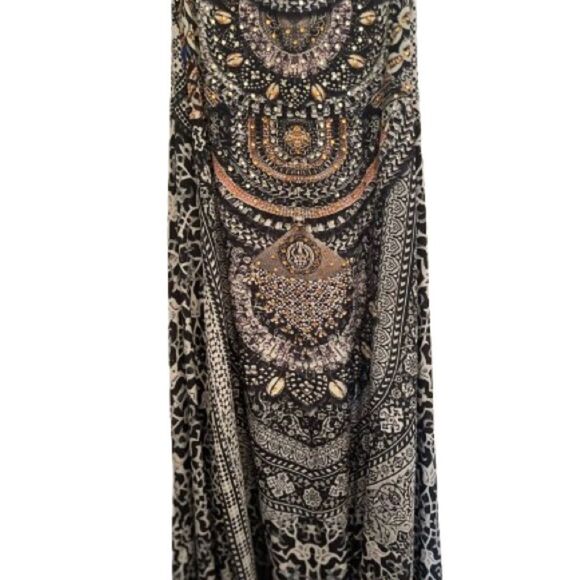 TRUE COLOURS by La Moda 
Stunning Gold & Blue Embellished Maxi Sundress💫 - Picture 5 of 15